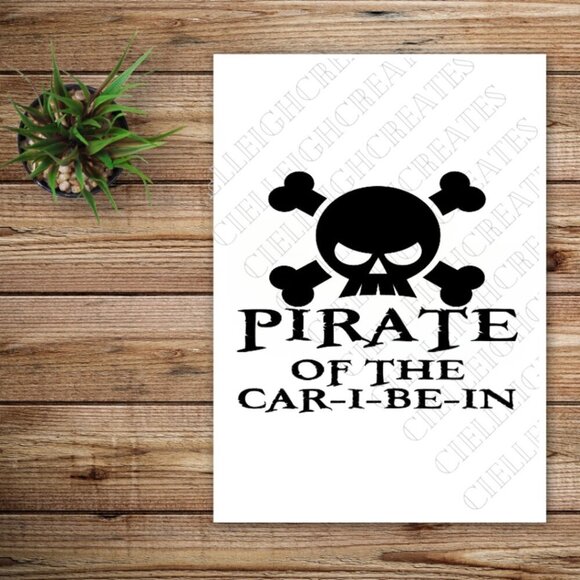 🌞2 for $20🌞 Pirate of the Car-I-Be-In  vinyl decal sticker - Picture 1 of 3